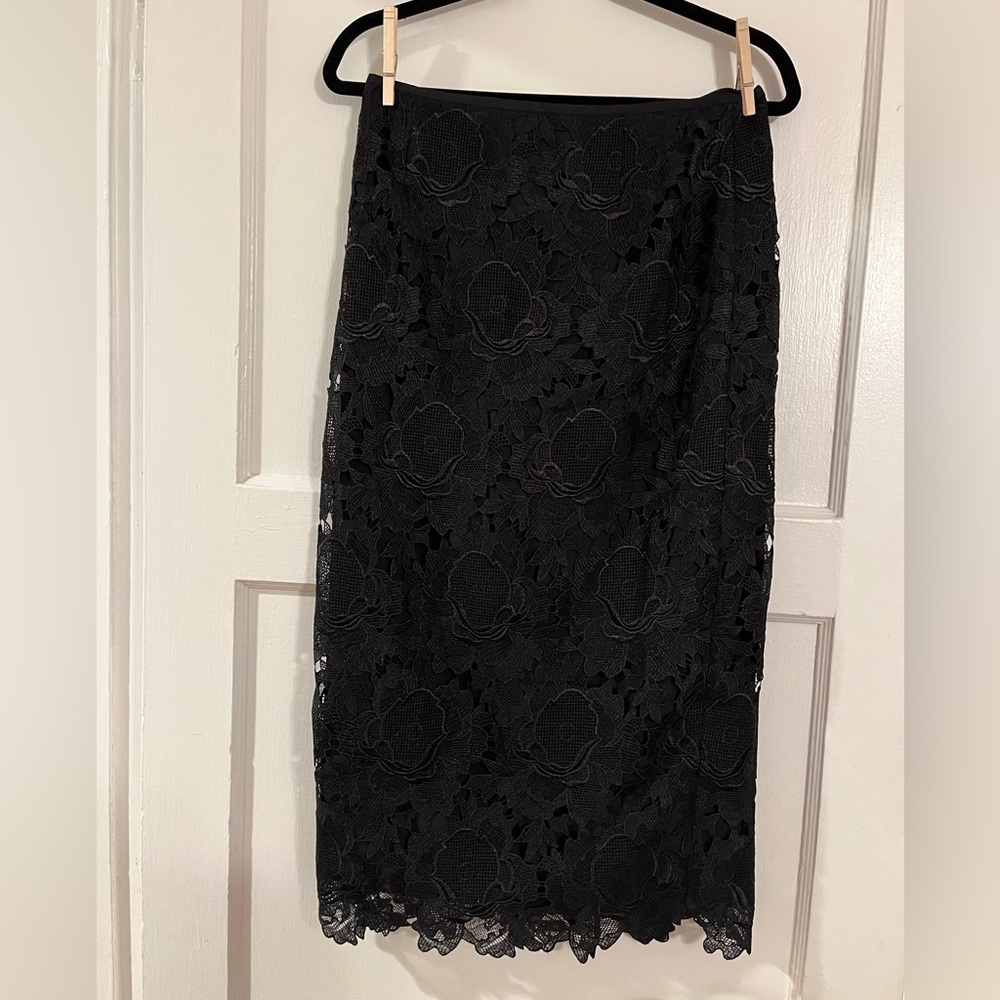 Ted Baker London Black Lace Midi Skirt - Picture 6 of 11